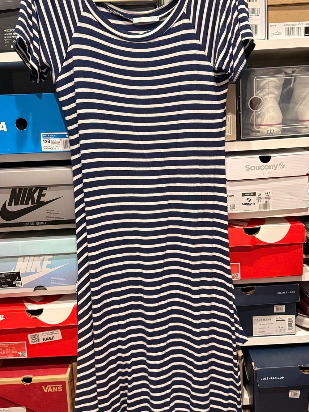 Aquavita Striped Navy and White Women’s Tee Dress